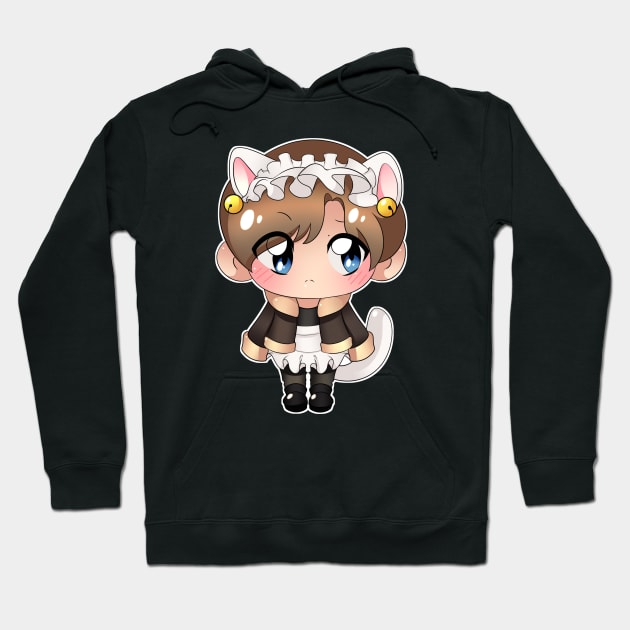 Leon is a cat maid Hoodie by JinkTheTactician